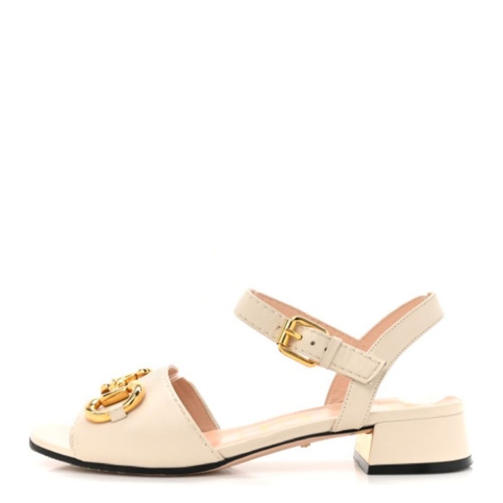 Brand new size 41 Us 11 Nappa Charlotte Horsebit Block Heel 45mm Sandals - Picture 1 of 8